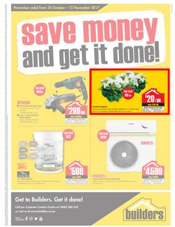 Builders Inland : Save Money & Get It Done (24 Oct - 12 Nov 2017), page 1