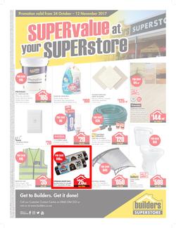 Builders Inland : SUPERvalue At Your SUPERstore(24 Oct - 12 Nov 2017), page 1