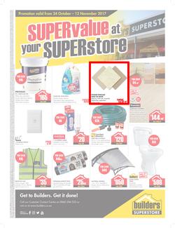 Builders Inland : SUPERvalue At Your SUPERstore(24 Oct - 12 Nov 2017), page 1