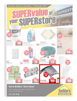 Builders Inland : SUPERvalue At Your SUPERstore(24 Oct - 12 Nov 2017), page 1