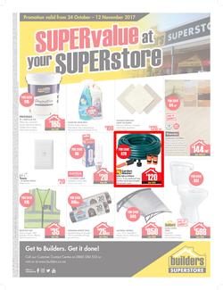 Builders Inland : SUPERvalue At Your SUPERstore(24 Oct - 12 Nov 2017), page 1