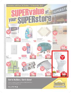 Builders Inland : SUPERvalue At Your SUPERstore(24 Oct - 12 Nov 2017), page 1