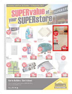 Builders Inland : SUPERvalue At Your SUPERstore(24 Oct - 12 Nov 2017), page 1