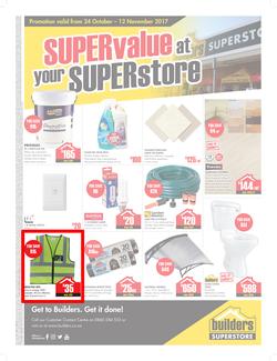 Builders Inland : SUPERvalue At Your SUPERstore(24 Oct - 12 Nov 2017), page 1