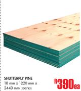 Shutterply Pine 18mm x 1220mm x 2440mm-Each