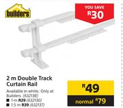 Builders 2m Double Track Curtain Rail