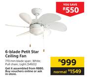 6 Blade Petit Star Ceiling Fan