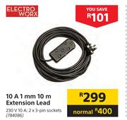 Electro Worx 10A 1mm 10m Extension Lead