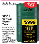 Jojo Tanks 5250L Verticle Water Tank 