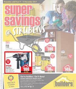Builders Strubens : Super Savings (9 Nov - 12 Nov 2017), page 1