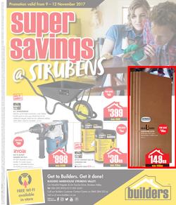 Builders Strubens : Super Savings (9 Nov - 12 Nov 2017), page 1