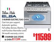 Elba 5 Burner Gas Stove & Oven