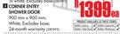 Builders Corner Shower Shower Door-Each