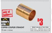 Builders Pride Copper Coupler Straight (15mm)