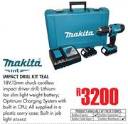 Makita Impact Drill Kit Teal