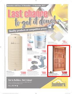 Builders Inland : Build More For Less (14 Nov - 17 Dec 2017), page 1