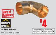 Builders Pride 15mm Copper Elbow