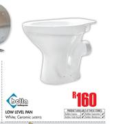 Betta White Ceramic Low Level Pan