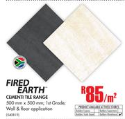 Fired Earth Cementi Tile Range-Per Sqm