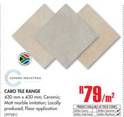 Ceramic Industries Caro Tile Range-Per Sqm