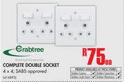 Crabtree Complete Double Socket-Each