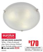 Eurolux 400mm White Ceiling Albaster