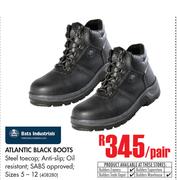 Bata Industrials Atlantic Black Boots-Per Pair