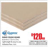 Gyproc Rhino Ceiling Board 6.4mm x 1.2m x 3m-Each