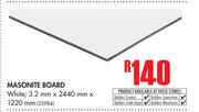 Masonite White Board 3.2mm x 2440mm x 1220mm
