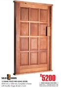 Solid Doors 12 Panel Pivot Pre-Hung Door
