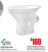 Betta White Ceramic Low Level Pan