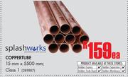 Splashworks Coppertube 15mm x 5500mm-Each