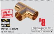Builders Pride 15mm Copper Tee Equal