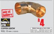 Builders Pride 15mm Copper Elbow