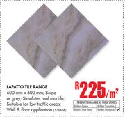Lapatto Tile Range 600mm x 600mm-Per Sqm