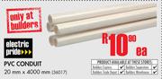 Builders Pride Electric Pride PVC Conduit (20mm x 4000mm)-Each