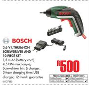 Bosch 3.6V Lithium-Ion Screwdriver And 10 Piece Set