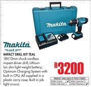 Makita Impact Drill Kit Teal
