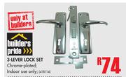 Builders Pride 3-Lever Lock Set