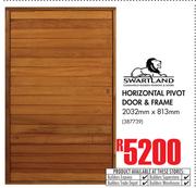 Swartland Horizontal Pivot Door & Frame (2032mm x 813mm)