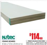 Nutec Ceiling Board (4mm x 1.2m x 2.4m)-Each