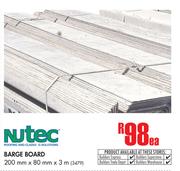 Nutec Barge Board (200mm x 80mm x 3m)-Each