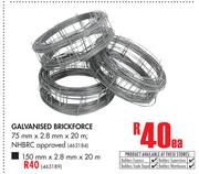 Galvanised Brickforce(150mm x 2.8mm x 20m)-Each