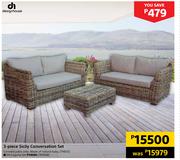 Design House 3 Piece Sicily Conversation Set