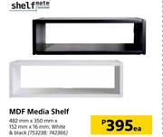 Shelfmate MDF Media Shelf-482mm x 350mm x 152mm x 16mm Each