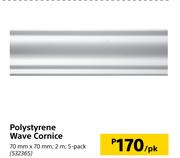 Polystyrene Wave Cornice 2m-70mm x 70mm Per Pack