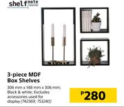 Shelfmate 3 Piece MDF Box Shelves-306mm x 148mm x 306mm