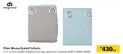 Design House Plain Weave Eyelet Curtains-Each