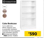 Home & Kitchen Cuba Bookcase Banstead & Walnut-1.2m x 600mm