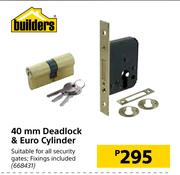 Builders 40mm Deadlock & Euro Cylinder